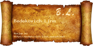 Bedekovich Lina névjegykártya